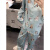 浪莎【波斯猫】新款睡衣春秋季冰丝长袖卡通小猫印花家居服套装可外穿 粉色波斯猫 L