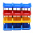货架斜口分类零件盒组合式物料盒元件盒塑料盒螺丝盒工具箱收纳盒 Q3号蓝350200150