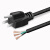 美标电源线UL认证3芯0.824/1.31/2.08平方美式规插头线大功率 黑色美标单头18AWG/0.824平方 2米