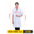 企桥 白大褂 学生实验室食品卫生工作服 棉涤卡薄款短袖 XXL码 
