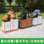 户外垃圾桶不锈钢环卫果皮箱商用垃圾箱小区公园室外分类双桶 J款塑木桶 橘红色
