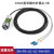 光纤快速连接器 防水IP67光纤圆形航插头插座 DH24型光纤插头(5米线)