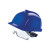 梅思安 安全帽工地 施工 建筑 电力 工程V-Gard豪华超爱戴  无孔蓝色 1顶