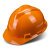 ABS领导安全头帽工地透气建筑工程国标加厚玻璃钢安全帽男印字白 高端定制（ABS+高档金属扣+钢琴烤漆）圆形桔色