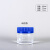 久聚和透明玻璃试剂瓶广口瓶蓝盖瓶样品瓶化学实验瓶大口耐高温瓶 透明150ml+硅胶垫