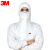 3M 4545白色带帽连体防护服 白色 xxl 