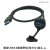 信号延长母对公圆型数据USB3.0直通插座带线接头模块86型板 USB3.0直通 黑色 圆孔直径22mm 防尘盖+垫片 0.5米