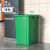 商用无盖大垃圾桶30升40大号户外方形桶大容量厨房超大卫生桶 80L绿色正方形无盖垃圾桶 送垃圾袋