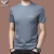 阿玛尼男士短袖t恤夏季新款中年高端大码圆领纯棉上衣体恤衫 灰色2117 190/4XL(建议195-220斤)