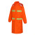 忽风雨衣长款橙色全身连体劳保物业园林环卫保洁救援反光防水服 双条橙色套装(布内里)+帽檐 M