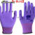 劳保手套L309紫色乳胶发泡手套柔软防滑耐磨透气防护 l598绿色12双 M