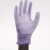 百舸 尼龙PU涂指 浸胶涂层手套防尘电子无尘劳保透气手套 12双 紫色