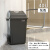 商用带盖垃圾桶大号户外翻盖大容量家用摇盖餐饮厨房超大办公室40 40L灰色带盖 （+垃圾袋）