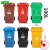 定制适用户外垃圾桶240L大号容量分类带盖商用120升塑料箱环卫室外100 100升升级有轮有盖 颜色留言/默