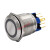 不锈钢金属按钮带灯GQ22-11EZ复位防水电源开关自锁6脚22mm 红色环形灯 复位式按钮带线连接器AC220
