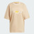 阿迪达斯 （adidas）短袖T恤女装夏季新款三叶草运动服针织透气圆领印花上衣 IU2492浅褐色 XS