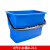 超宝塑料加水桶带刻度中小号方口形装水桶加厚保洁手提式圆桶 【8升】小水桶 蓝色