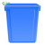 森瑟10升方形无盖垃圾桶小号小型室内外物业办公室户外酒店学校蓝色(可回收物)
