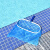 定制游泳池打捞网伸缩杆加强深水叶网泳池加密捞网水池深水网清洁工具 蓝色铝框深水网