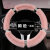 OEMG适用于冬季毛绒汽车方向盘套东风风光580 S560 330 370风神风行景 镶钻款-粉色-圆形