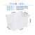 加厚塑料大号水箱长方形储水桶养殖装鱼水产箱泡瓷砖塑料桶 70K白色 外尺寸：510*380*290mm