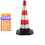 橡胶雪糕筒路障警示红白反光路锥形桶隔离墩道路施工高速路安全分 [高90cm]8斤