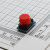 丢石头 带帽按键开关 轻触式按键微动开关 arduino 单片机外设 红色 1盒