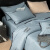 菲莲家纺（feilian）2024法式新款纯色床单被套A类全棉刺绣四件套 轻奢蓝 1.5m床单款四件套
