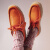 其乐（Clarks）女橙色皮鞋休闲鞋罗纹外底防滑轻质透气平衡吸汗春夏新款26177651 7.5=38