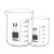 沸耐笙 SY-0168 大小玻璃烧杯带柄高温化学实验器材平皿 200ml 2个/包
