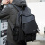 酷奇袋鼠 KQ双肩包男士大容量商务旅行包电脑背包时尚潮流初中高中大学生书包 灰色-送[挂件+单肩包]