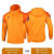 卡尔美（KELME）KELM卡美运动风衣男女宽松跑步健身防泼水训练外套防风雨衣 橙色冲锋衣 S