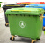660升环卫垃圾桶户外大容量大型大号盖带轮绿色车垃圾箱室外小区l 660升特厚款带轮无盖
