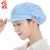 者也 食品厨师帽厨房包头卫生餐饮工作帽女车间纺织工厂防尘帽可定制Logo 水蓝色全布式