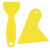 海斯迪克 HKY-84 黄色塑料刮板 汽车贴膜工具 黄色小刮板 汽车贴膜美容店刮板 洗车工具 小号+大号(各50个)