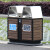 户外垃圾桶镀锌板大号双分类果皮箱景区学校市政专用垃圾箱定制做 钢木垃圾桶B