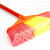 安大侠 开丝硬毛塑料扫把 橡胶除尘扫帚 清洁环卫笤帚 木柄加厚双龙开丝四排硬毛（10把）