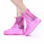 得豫工品 PVC防滑防水加厚防雨鞋套成人男女耐磨雨鞋套 粉色 XXL码 
