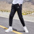 耐克（NIKE） 男子春夏运动套装 健身训练舒适透气针织短袖T恤收脚长裤 AR4999-013+BV2763-010 M