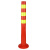HUAIFENG/淮风塑料警示柱 90cm-软塑 90×19×7cm 含安装螺丝 带反光警戒柱警示桩安全隔离柱