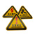 有电危险当心触电机械设备安全标签贴PVC磨砂材质高粘不干胶防水 当心触电 三角形