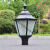 3米灯头户外防水小区路灯灯罩草坪高杆景观花园别墅路灯罩 18款套7‘6公分直径杆子