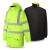 者也（ZYE）防暴雨反光雨衣交通勤警示安全服应急救援雨衣 荧光绿（单雨衣） 2XL