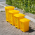 脚踏垃圾桶黄色废物回收桶240L脚踩式户外大号垃圾桶商用 240升加厚黄色+带轮+脚踏