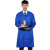 星工（XINGGONG）防酸碱防静电工作服大褂长款实验室化学防化防护服蓝色 L码