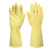 阿力牛 AST-007 工业乳胶手套耐酸碱 纯天然乳胶手套加厚耐磨工业劳保手套 黄色乳胶手套 大号