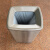 不锈钢垃圾桶30L大容量走廊公司电梯洗手间敞口无盖擦手纸直筒 20升砂银钢 长32*宽26*高48cm