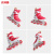 美洲狮（COUGAR）轮滑鞋软面舒适鞋面休闲溜冰鞋儿童全套装初学者 粉色鞋（四码调节） S(实际26-30码)建议2-6岁