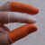 指套100个麻点颗粒防滑橙色白色乳胶橡胶耐磨加厚劳保工业手指套 白色大中混装(100个)