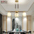 瀚帝斯新中式灯客厅灯实木中国风现代简约复古别墅餐厅卧室吸顶灯 FR0869-2+1A款
